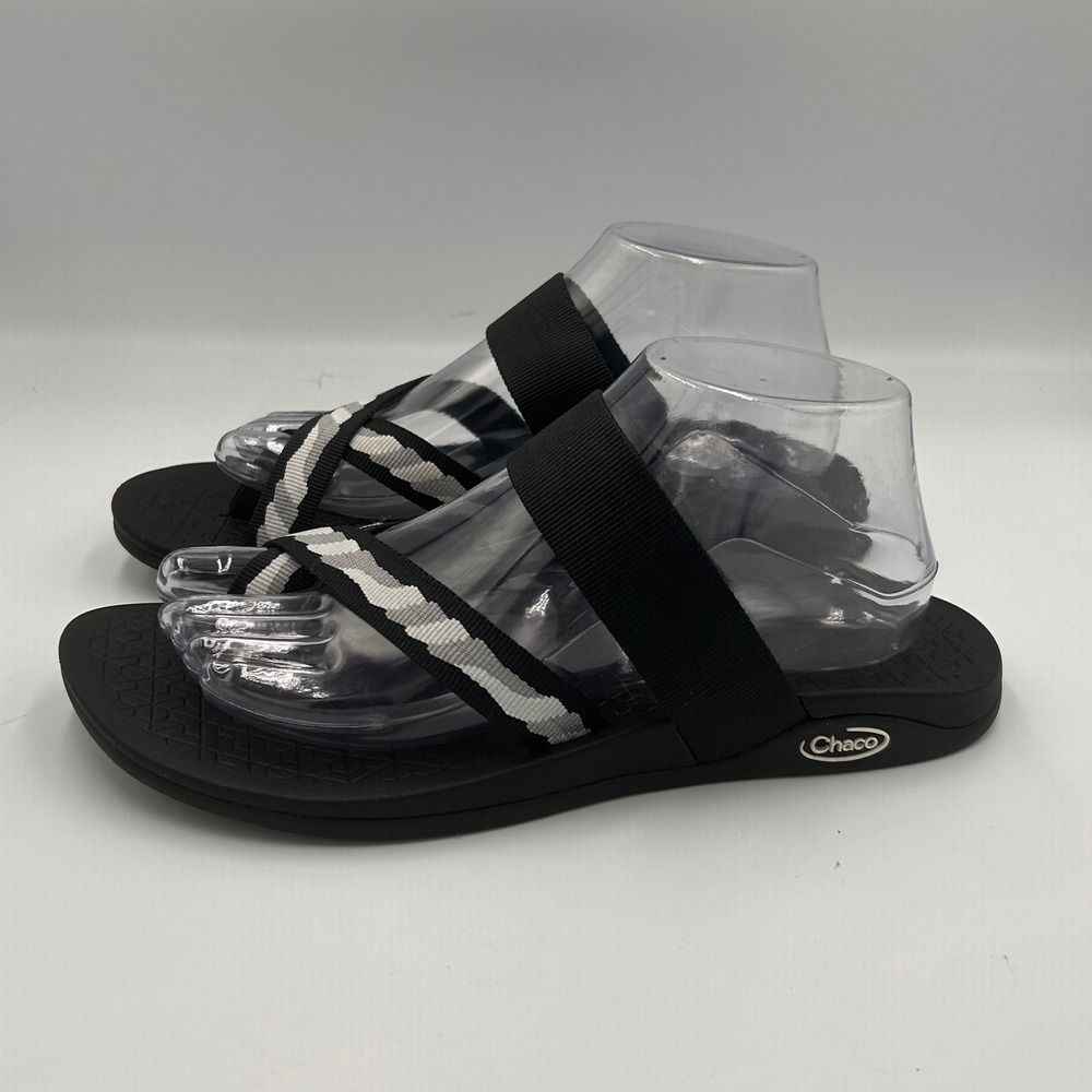 Chaco Tetra Cloud Slide Sandals Womens 10 Helix Gray Strappy Outdoors Recovery - Picture 3 of 6